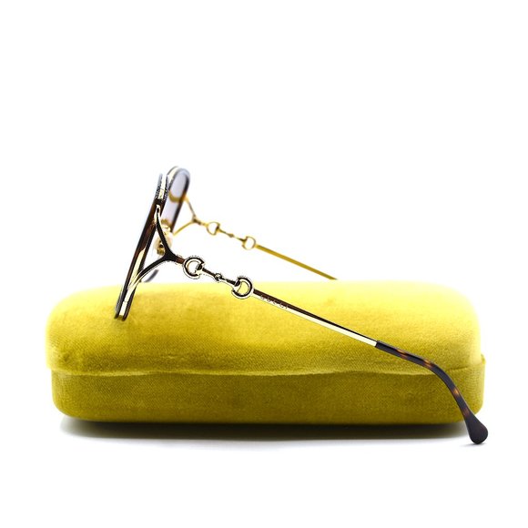 NEW GUCCI GG1016SK 003 HAVANA GOLD BROWN GRADIENT AUTHENTIC SUNGLASSES - Picture 5 of 13